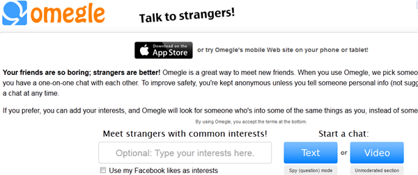 How can someone meet strangers online?