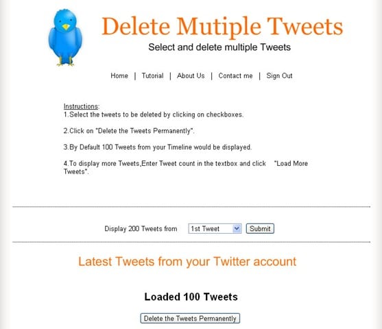 Delete Multiple Tweets