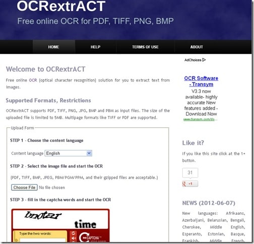 OCR Extract