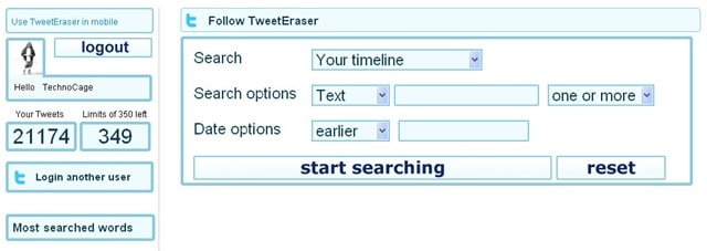 Tweet Eraser