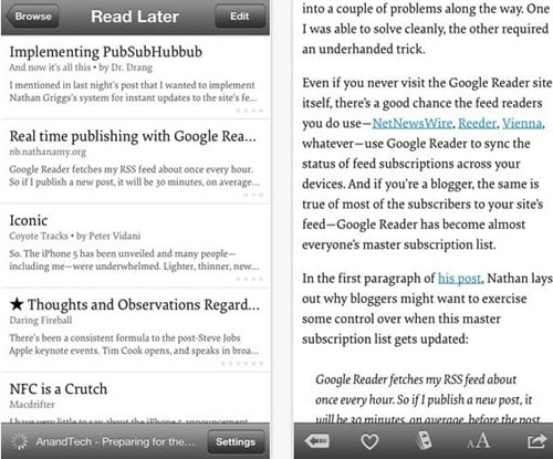 Instapaper for iPhone 5