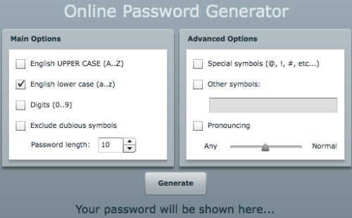 Online Password Generator