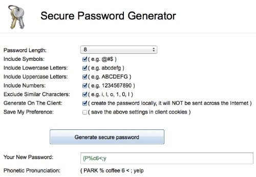 Secure Password Generator