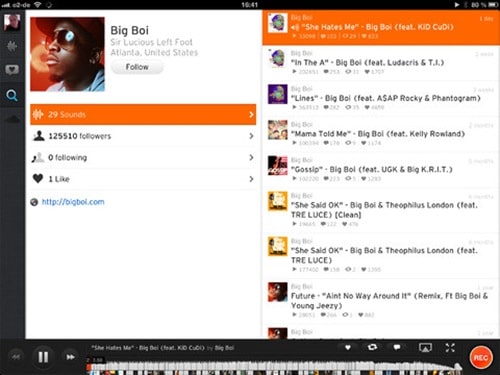 Soundcloud for iPad 3