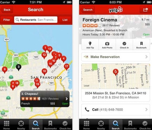 Yelp for iPhone 5