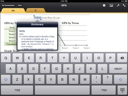 iwork for iPad 3