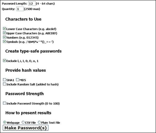 make password