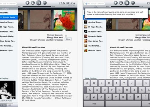 pandora radio for iPad 3