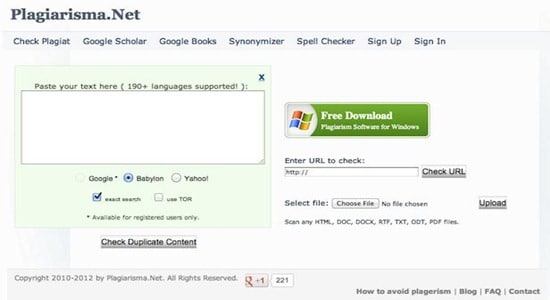 Plagiarisma.net-software to check plagiarism