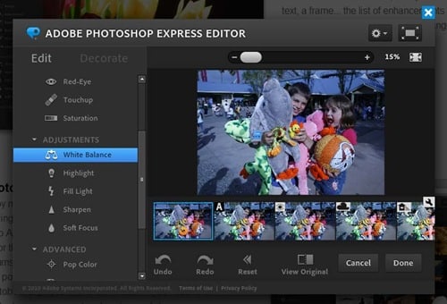 Photoshop express editor