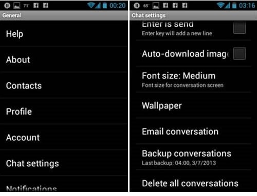 make backup of whatsapp conversation