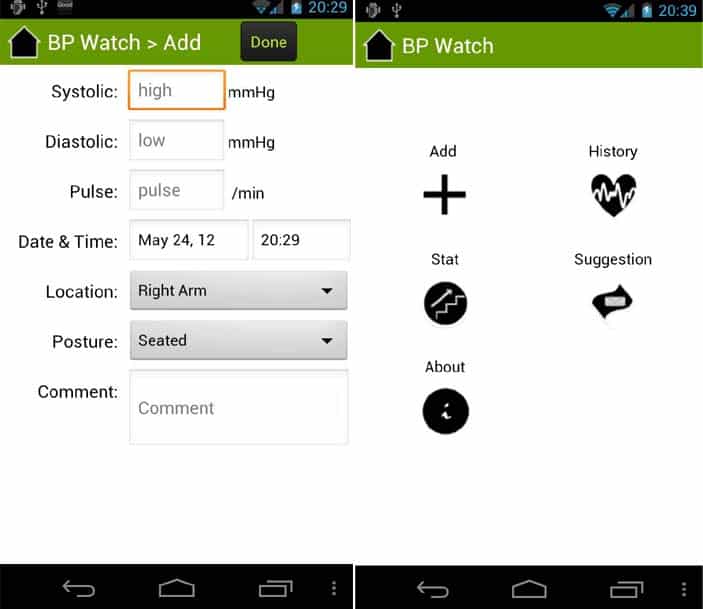 Blood Pressure (BP) Watch for android