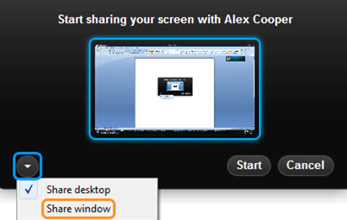 Desktop Sharing on Skype 3