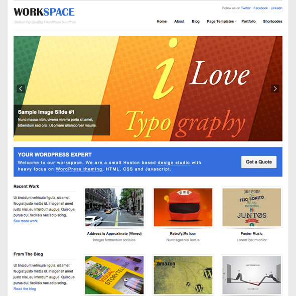 Workspace for WordPress