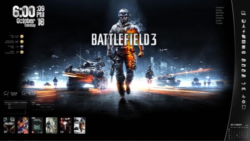 Battlefield 3 for Rainmeter