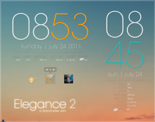 Elegance 2 for Rainmeter