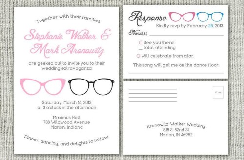 Geek Glasses Invitation