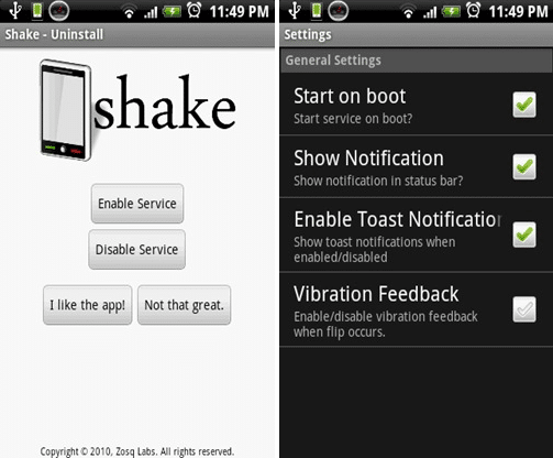 Shake- Uninstall