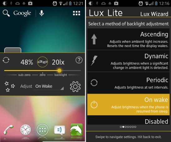 lux for android