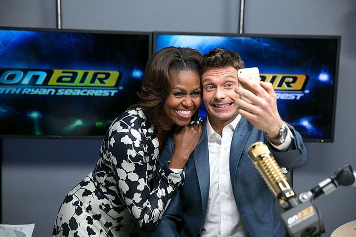 First Lady & Ryan Seacrest selfie