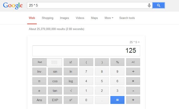 google calculator