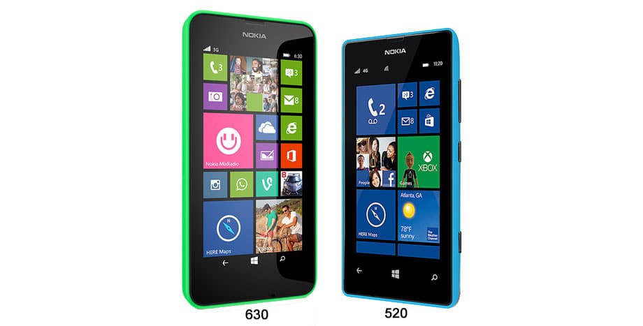 lumia 630 and 520