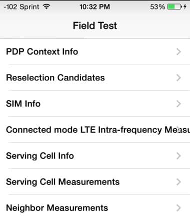 Signal Strength display