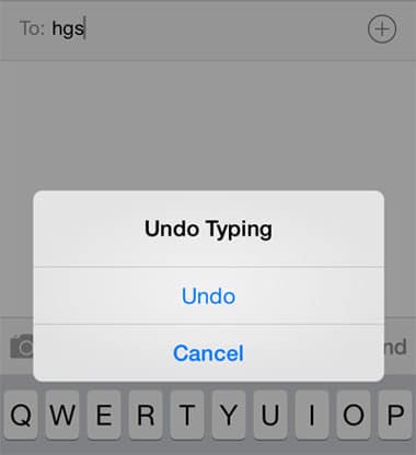 undo typing