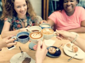 People enjoying coffee