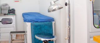 small simple exam room with table