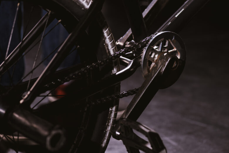 close up of bicycle