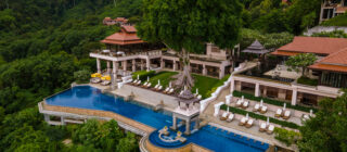 Koh Lanta Thailand June 2022, luxury beach chairs by the swimming pool of a luxury hotel in Thailand.