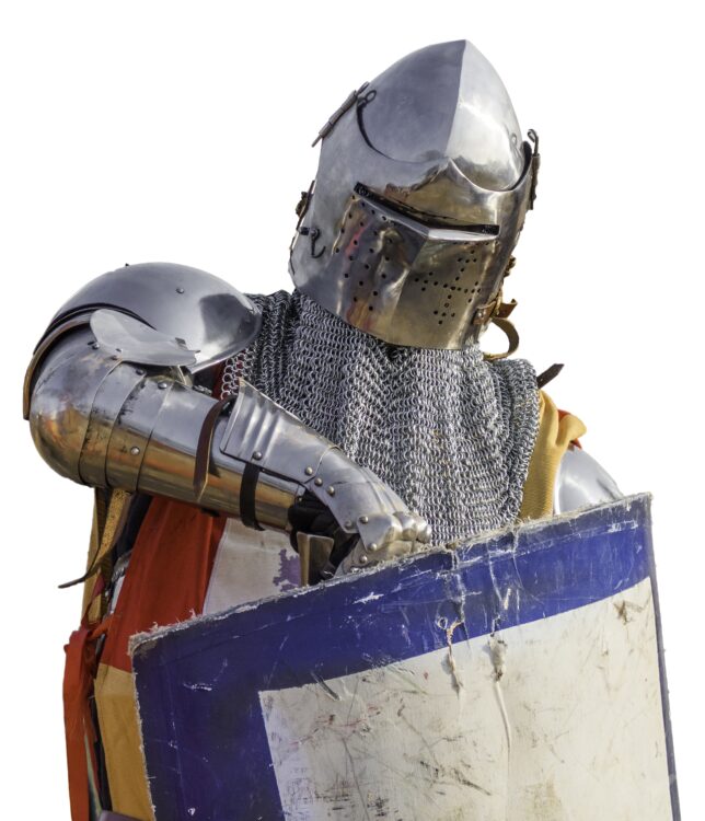 knight with shield and armor