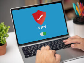 VPN icon on computer