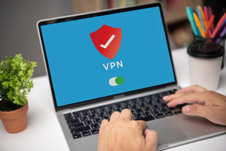 VPN icon on computer