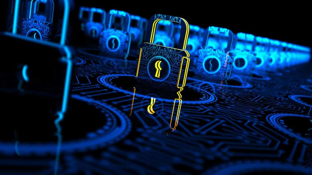 Abstract digital concept showing network security optimization and internet technology