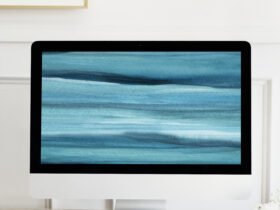Desktop background with ocean waves
