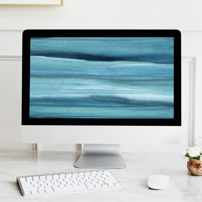 Desktop background with ocean waves