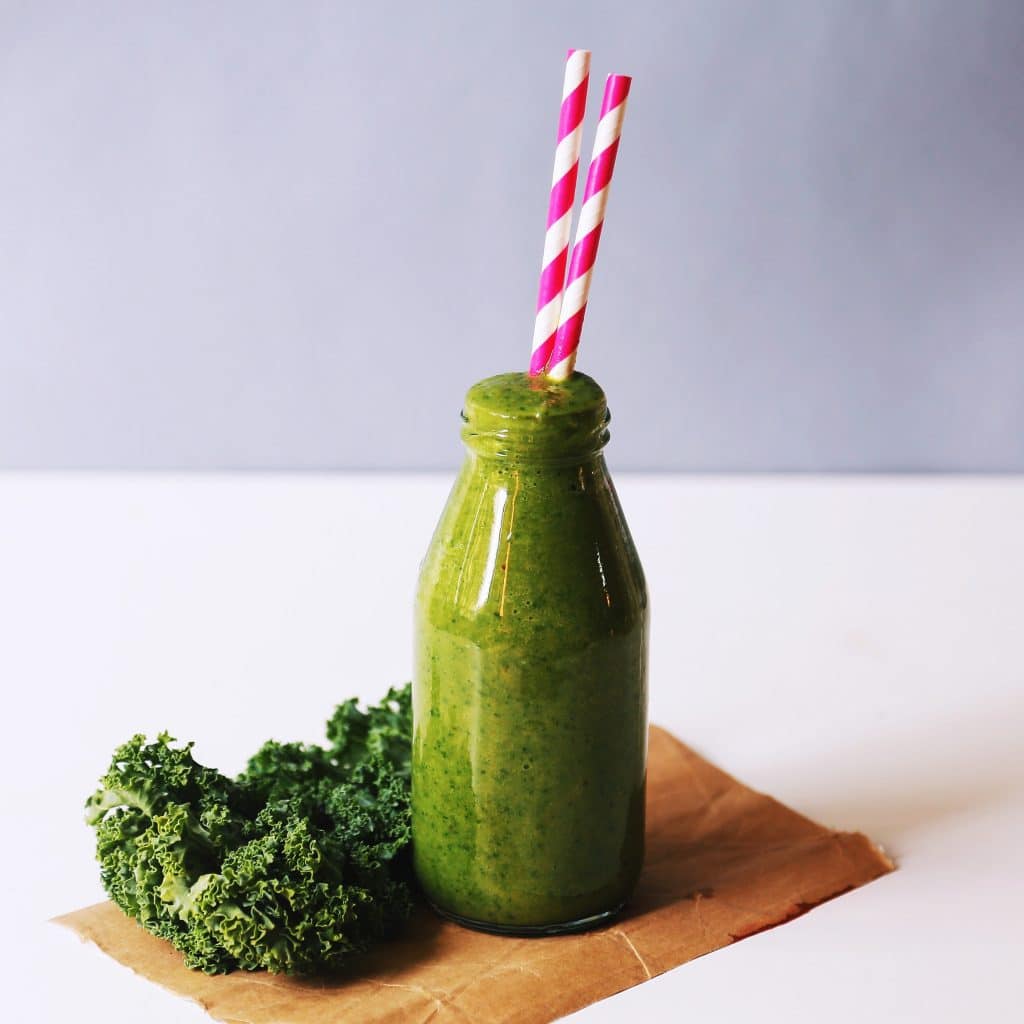 bottle of green juice