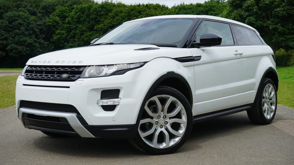 white range rover SUV