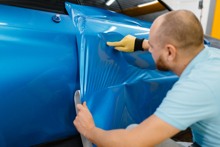 car wrapping job