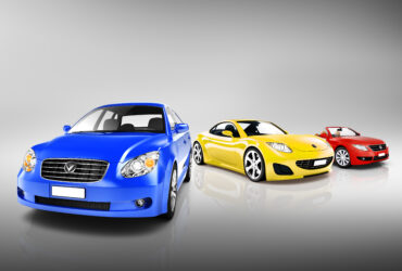 luxury cars on grey and white background