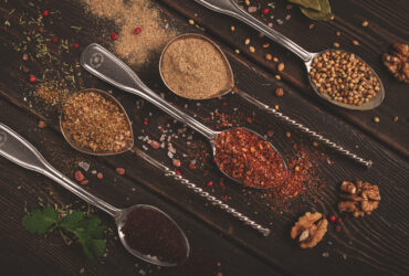 Spices on spoons