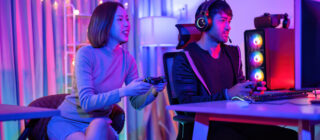 gamers streaming and playing games together