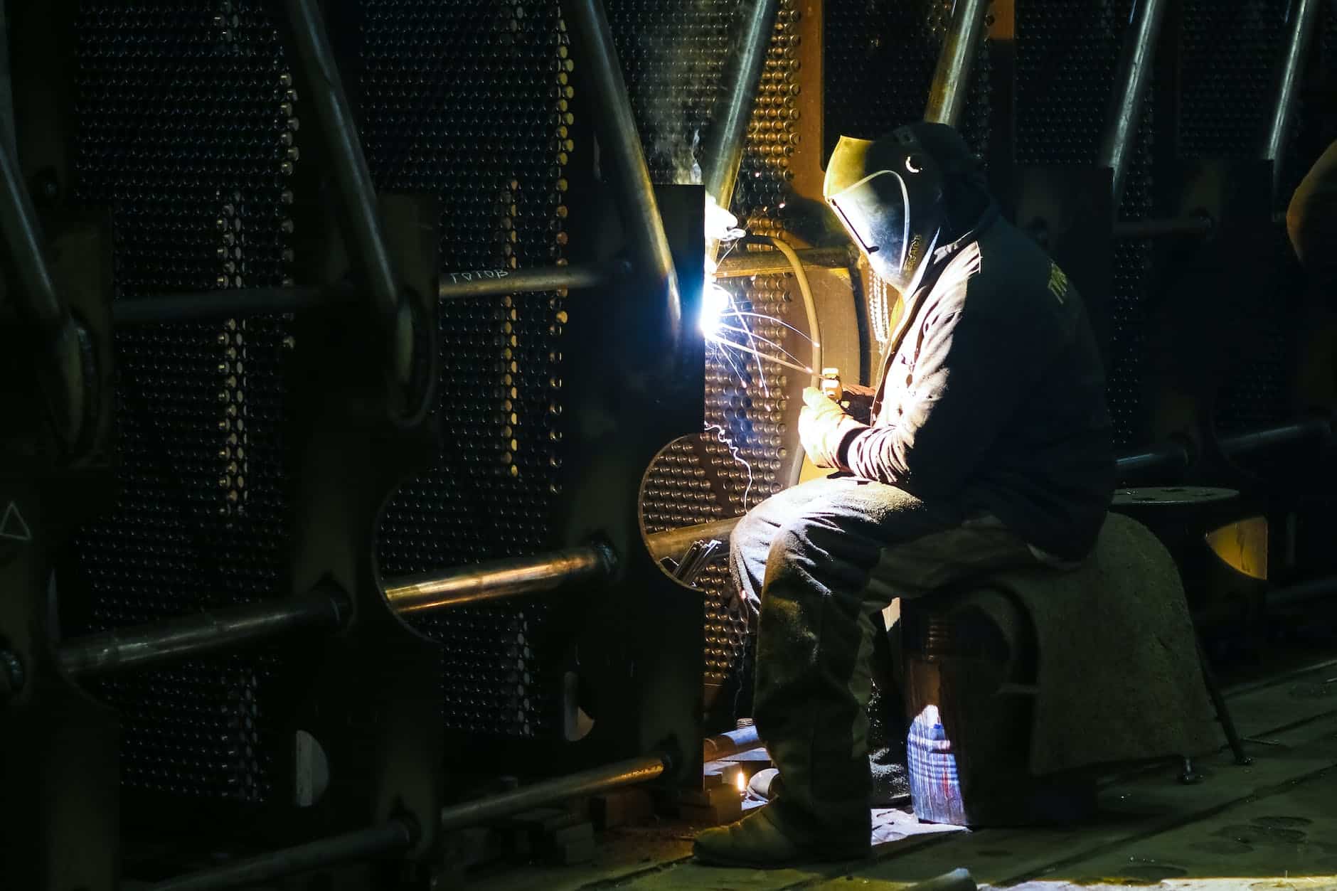 man doing welding work