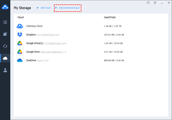 Step 2 to using CBackup