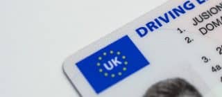 Picture of UK driving license