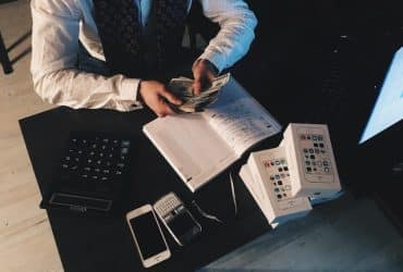 accountant working at desk