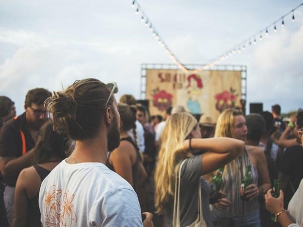 crowd of people at a festival