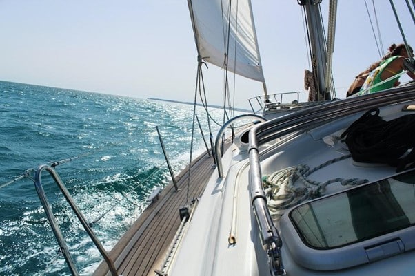 sail boat on the ocean